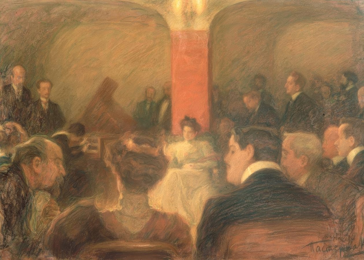 Koncert af cembalisten Wanda Alexandra Landowska (1879-1959) af Leonid Osipovic Pasternak