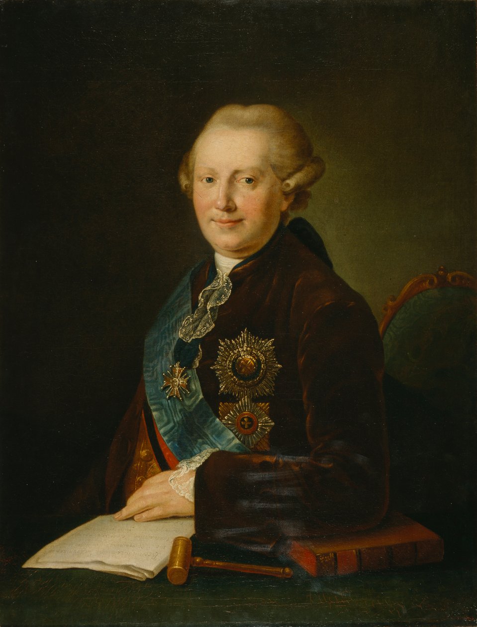 Portræt af prins Alexander Alexeyevich Vyazemsky 1727-1793, 1780