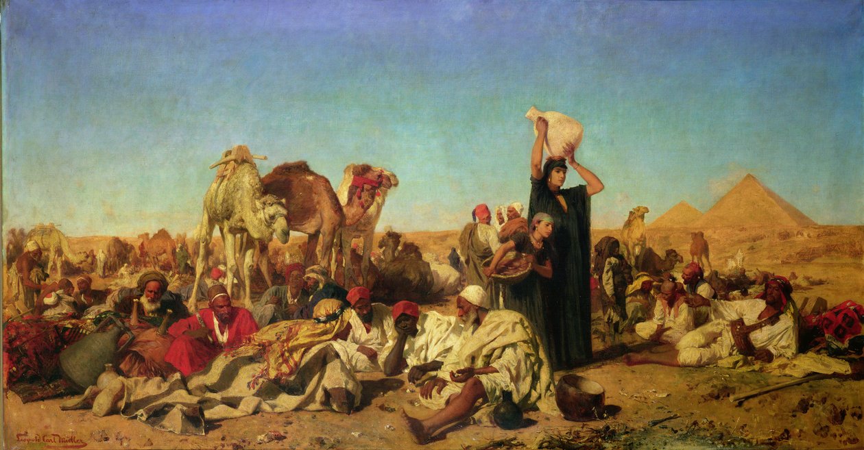 Egyptisk lejr af Leopold Muller