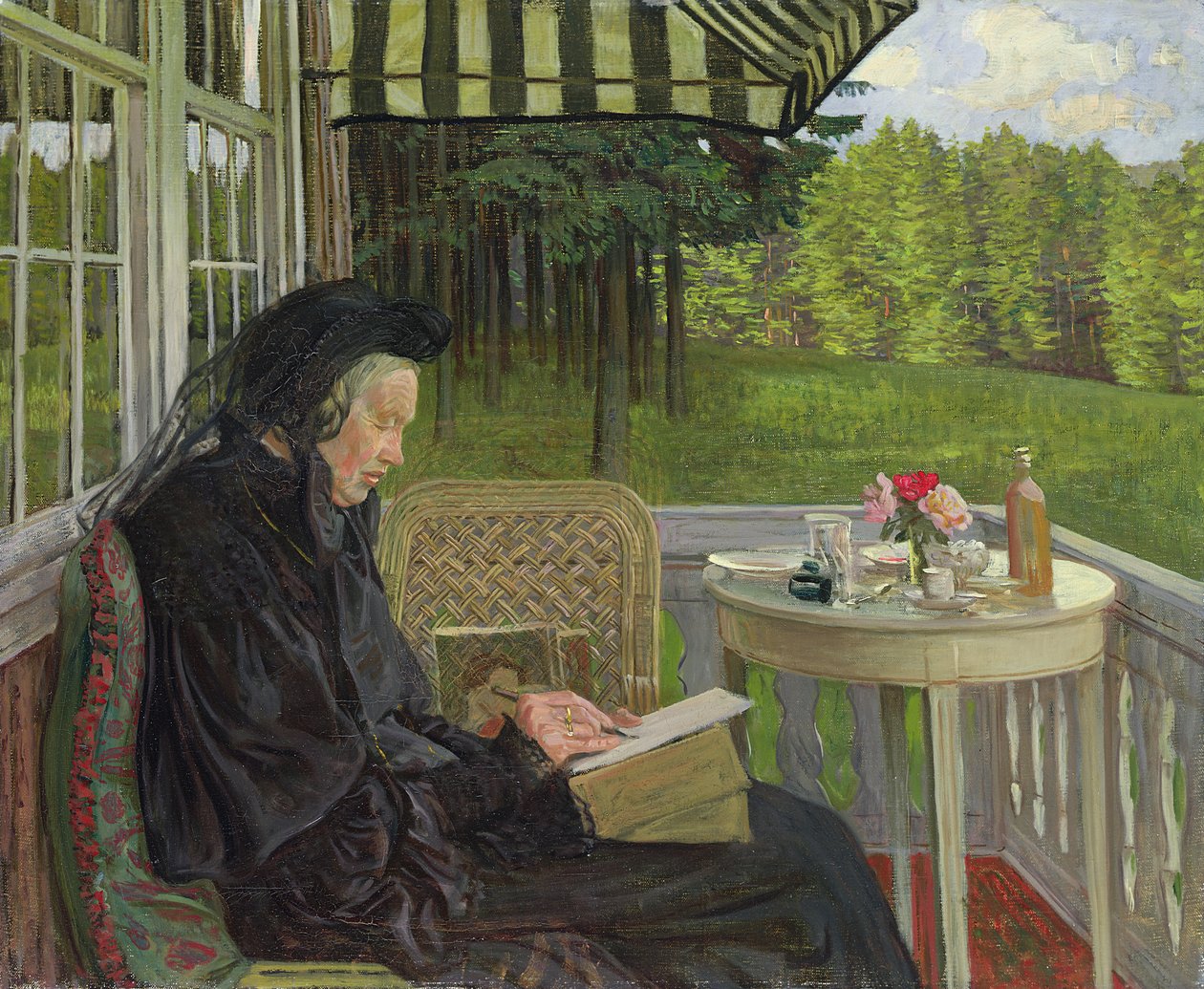 Marie Zacharias, solrig aften, 1904 af Leopold Karl Walter von Kalckreuth