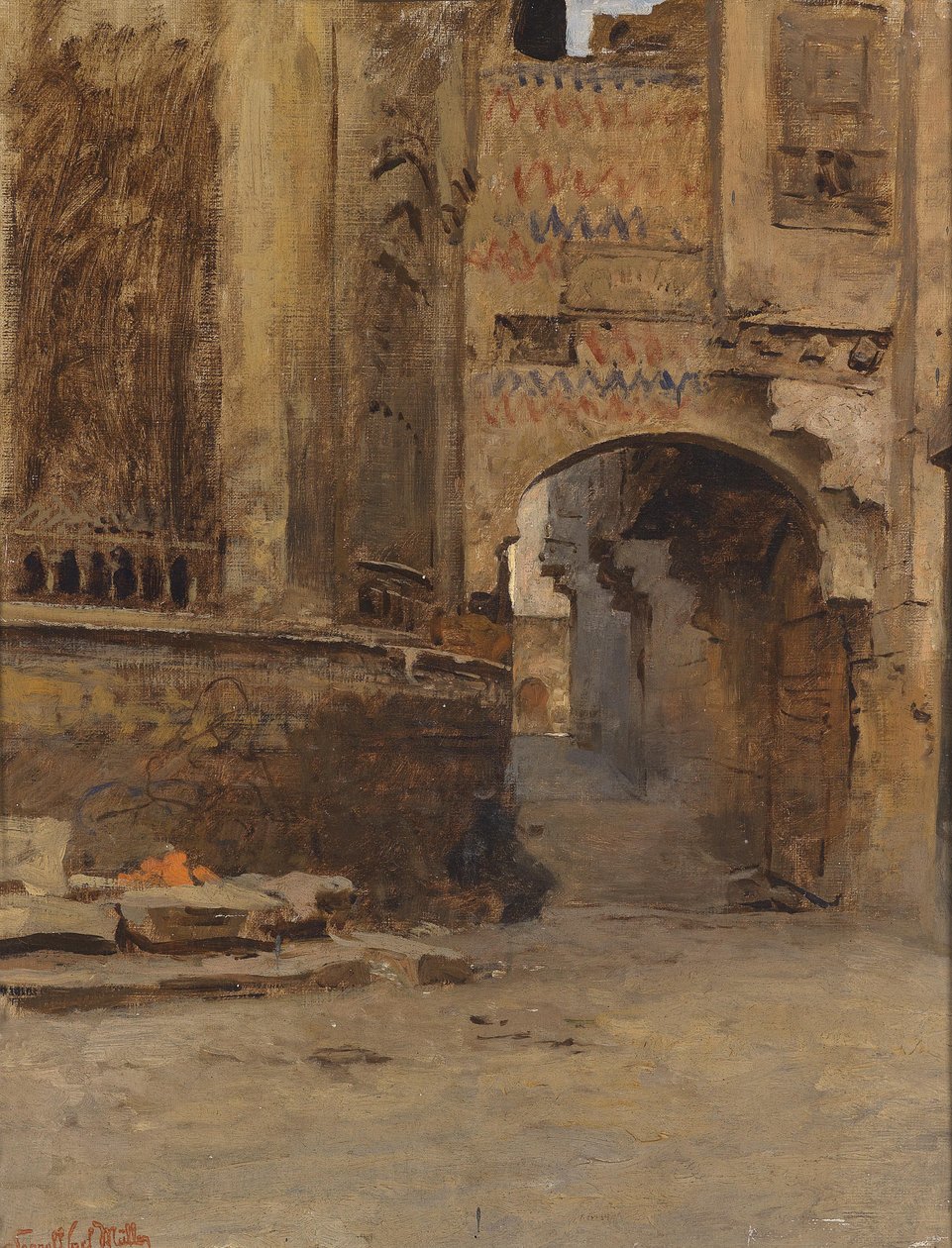 Buegang i Kairo, Alfat-el-Hammam-gaden af Leopold Muller