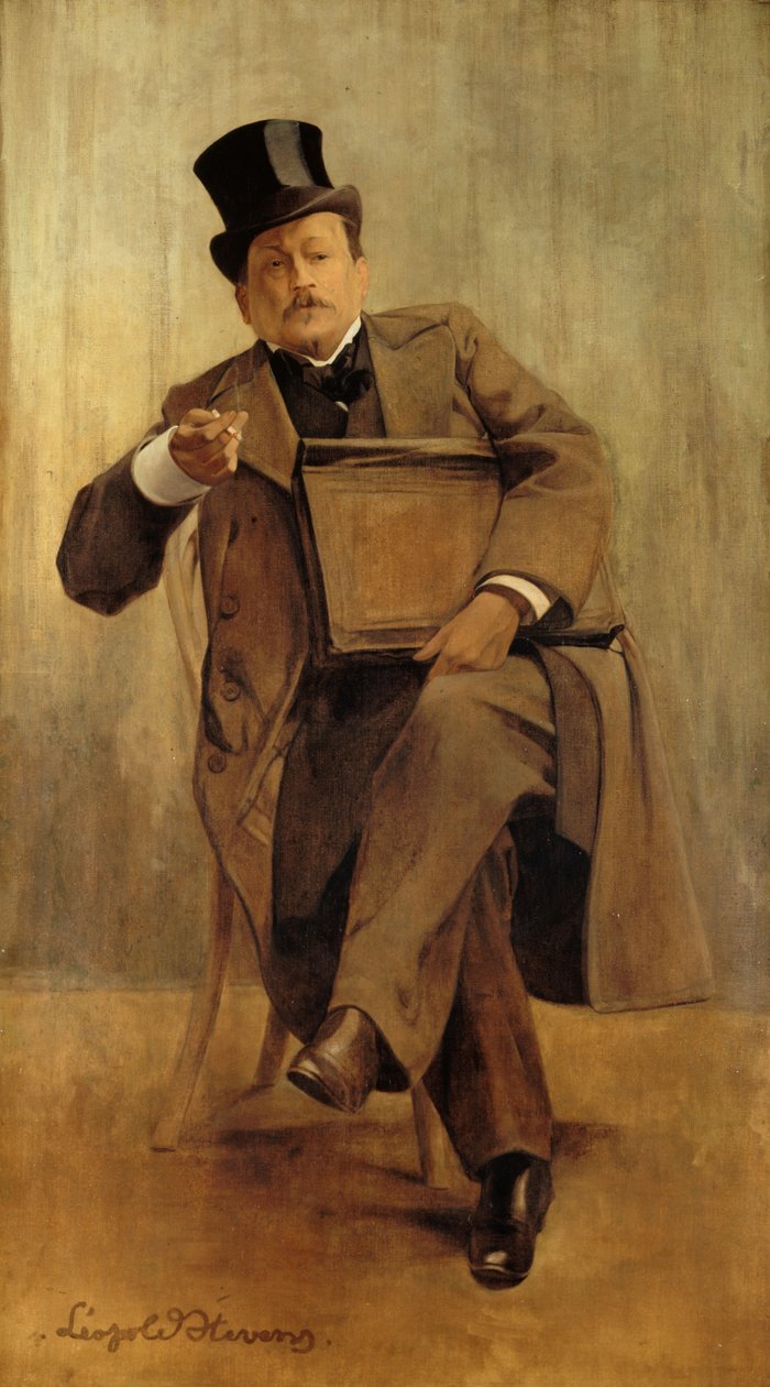 Portræt af Georges Courteline af Leopold Stevens