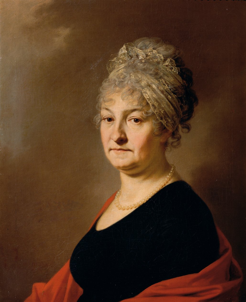 Buste af Baronesse Schlassnig, f . barer af Leopold Blonder