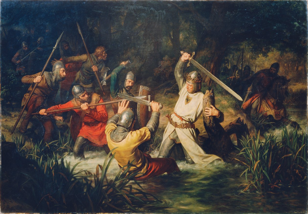 Rudolf af Habsburg i livsfare, 1872. af Leopold Edler von Löffler Radymno