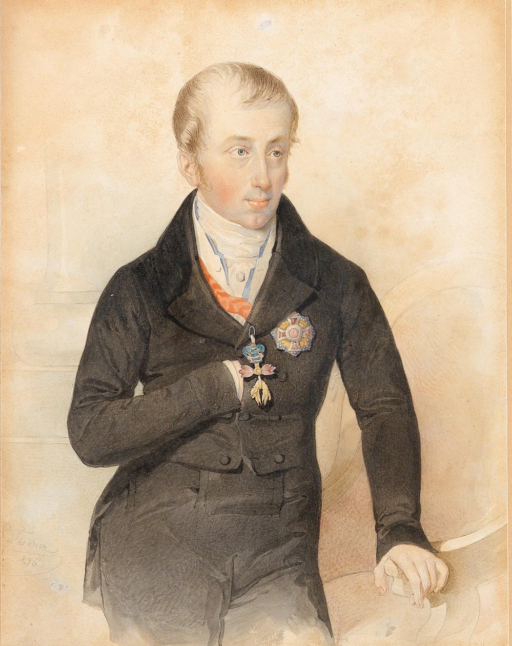 Portræt af kejser Ferdinand I af Østrig 1793-1875, 1836. af Leopold Fischer