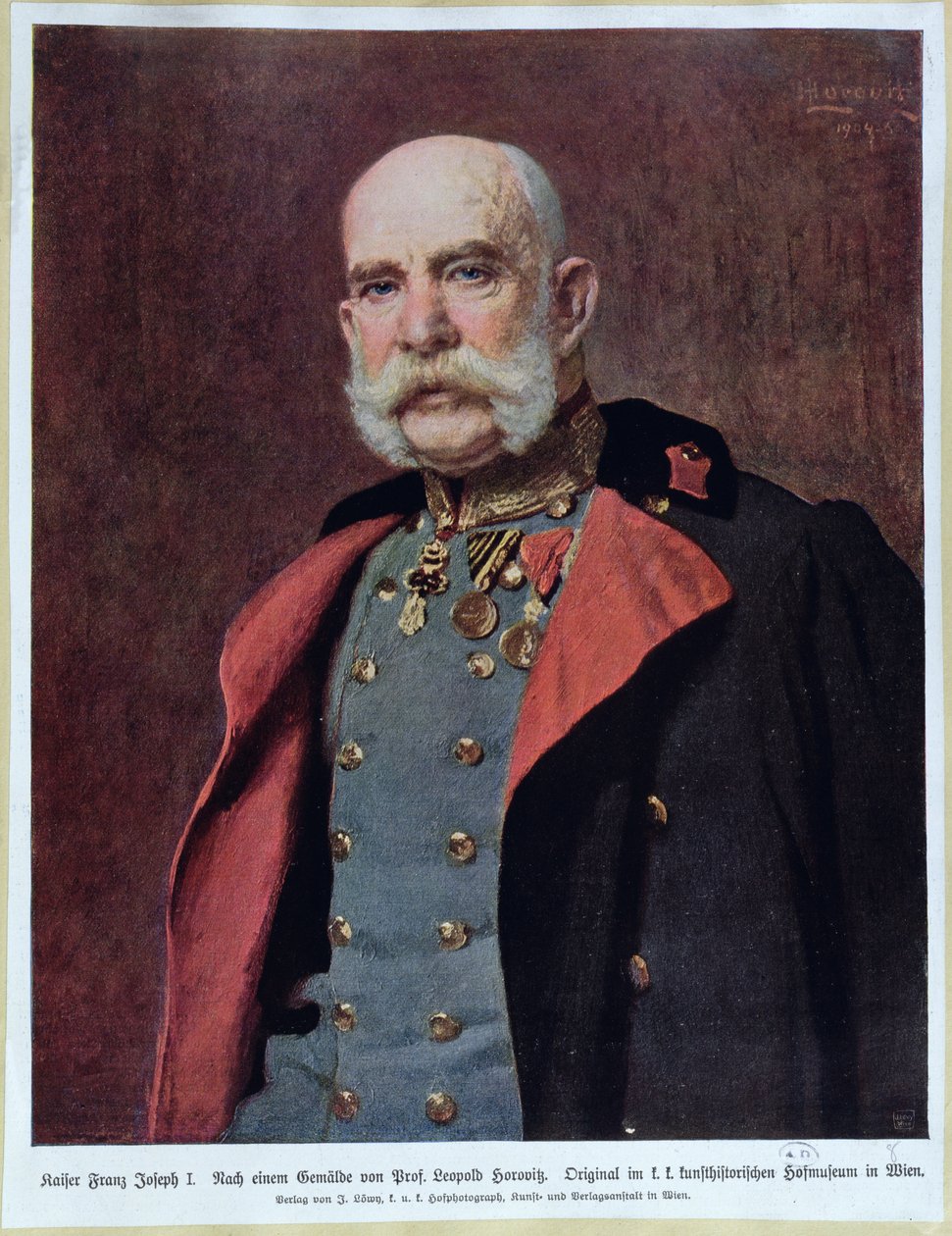 Portræt af kejser Franz Joseph I (1830-1916) 1904-5 af Leopold Horovitz