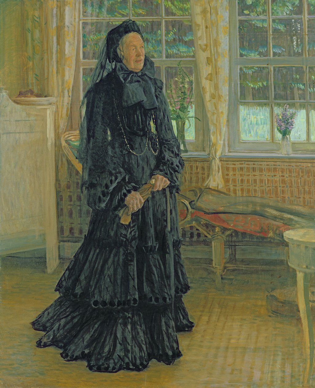 Marie Zacharias (1828-1907) Regnvejrsdag, 1904 af Leopold Karl Walter von Kalckreuth