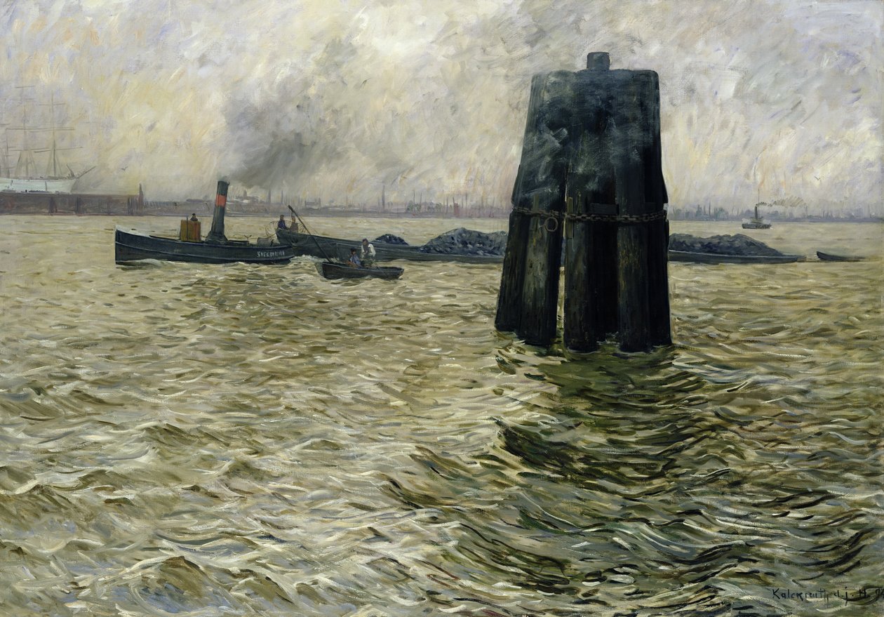 Hamburgs havn, 1894 af Leopold Karl Walter von Kalckreuth
