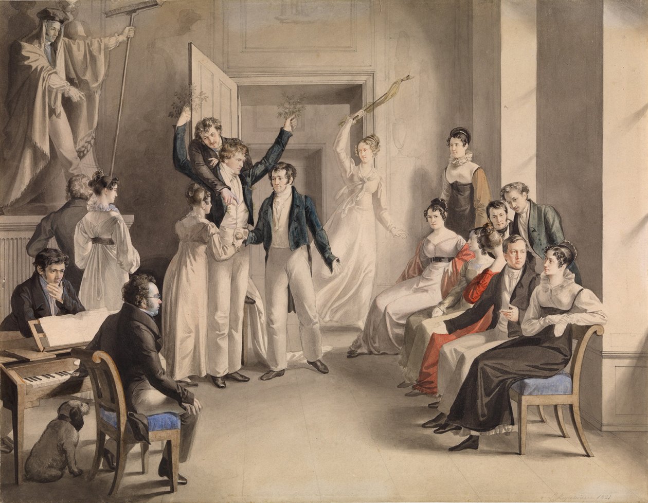 Franz Schubert 1797-1828. Festspil for Schubertianerne i Atzenbrugg, 1821 af Leopold Kupelwieser