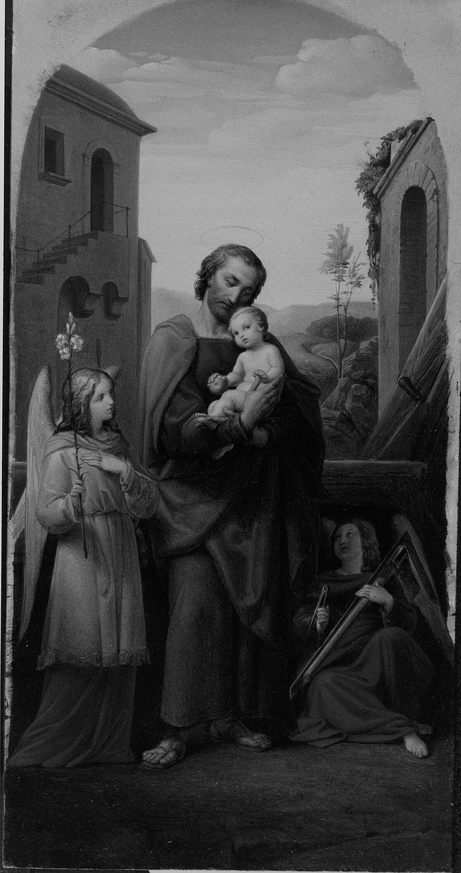 Sankt Josef og Jesusbarnet af Leopold Kupelwieser