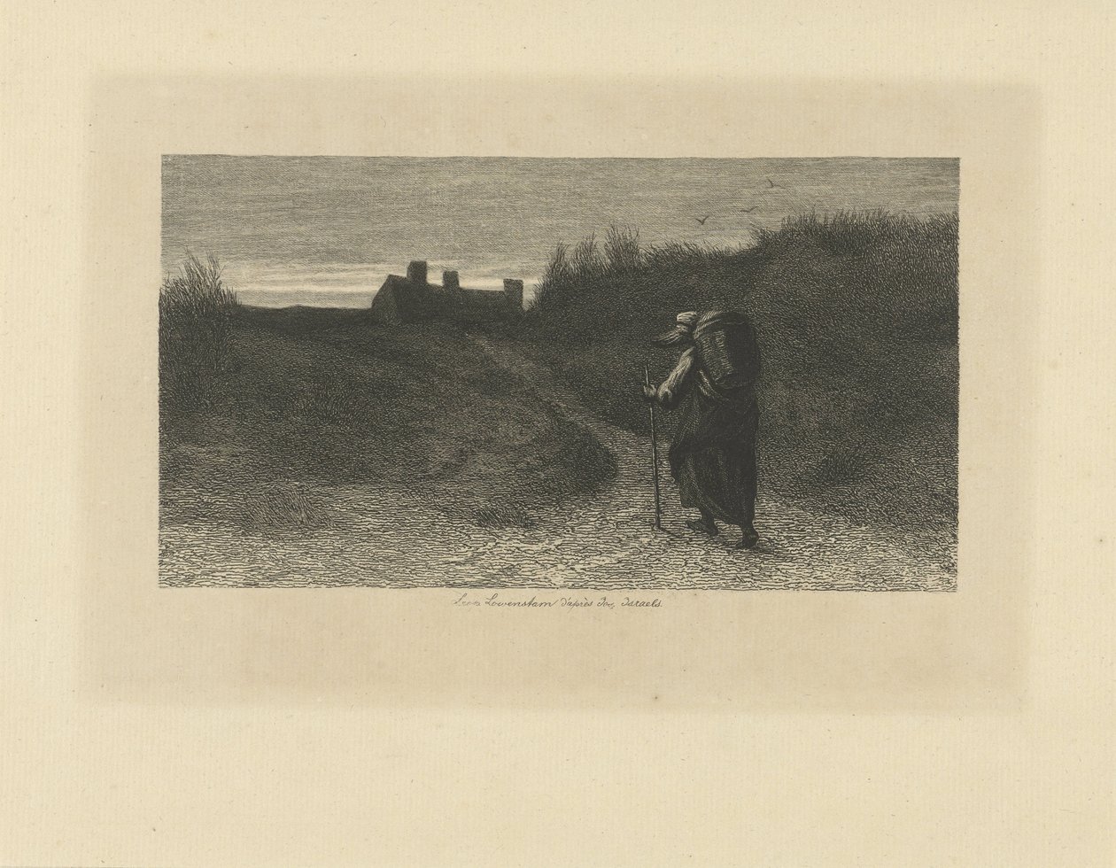 Vandrer i et klitlandskab af Leopold Lowenstam