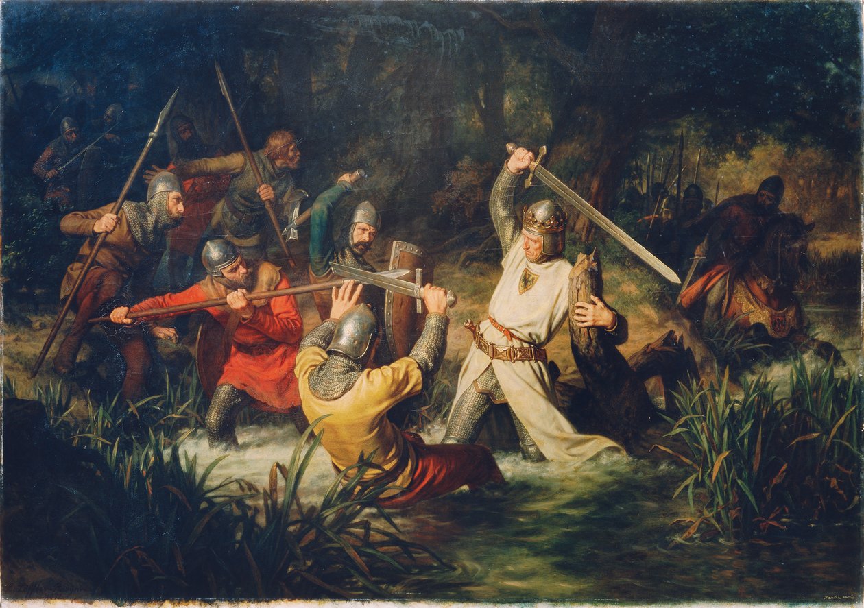 Rudolf von Habsburg i livsfare af Leopold Löffler Edler von Radymno