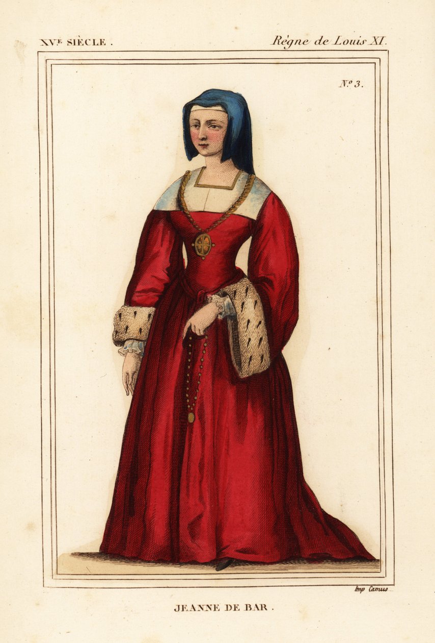 Jeanne de Bar, eneste datter af Robert de Bar, hustru til Louis de Luxembourg af Leopold Massard