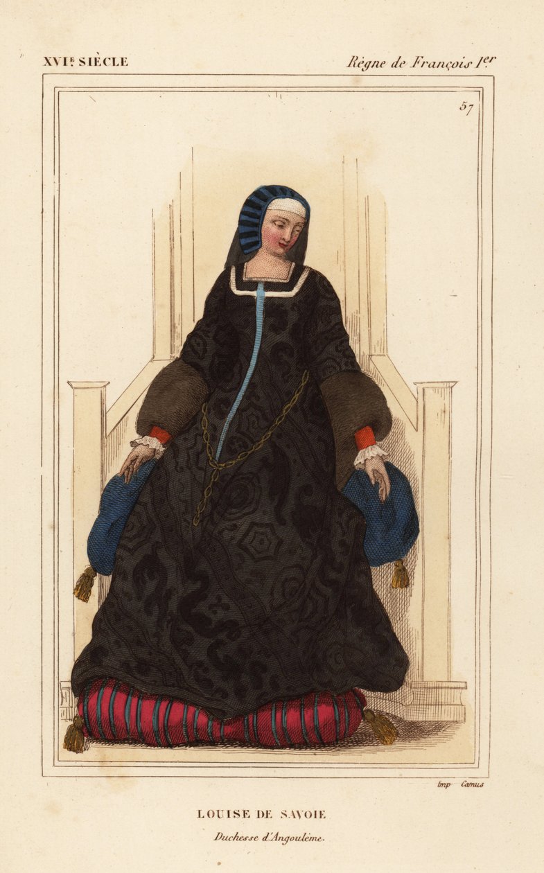 Louise af Savoyen, Louise de Savoie, hertuginde af Angouleme, mor til kong Frans I af Leopold Massard