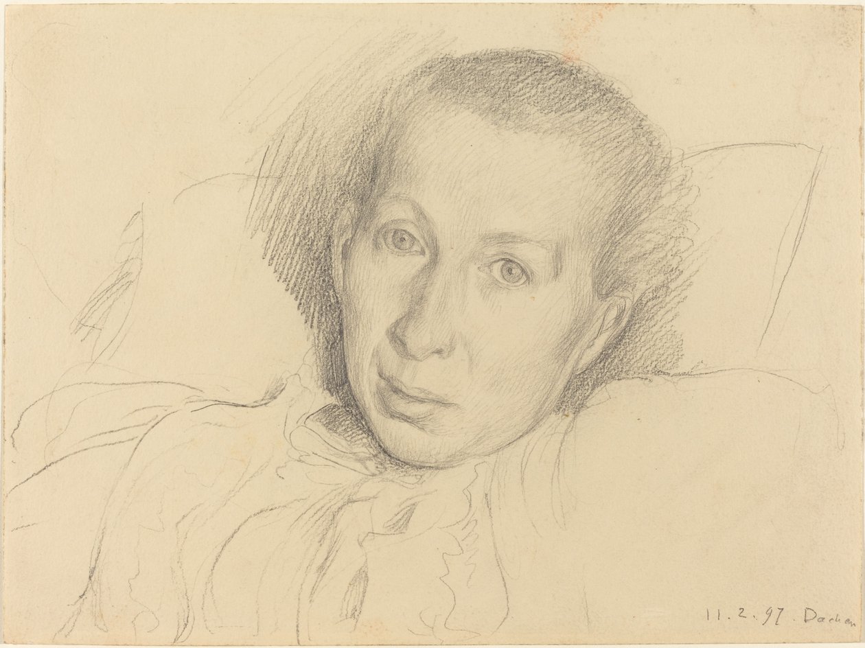 Kunstnerens søster, Marie von Kalckreuth af Leopold von Kalckreuth