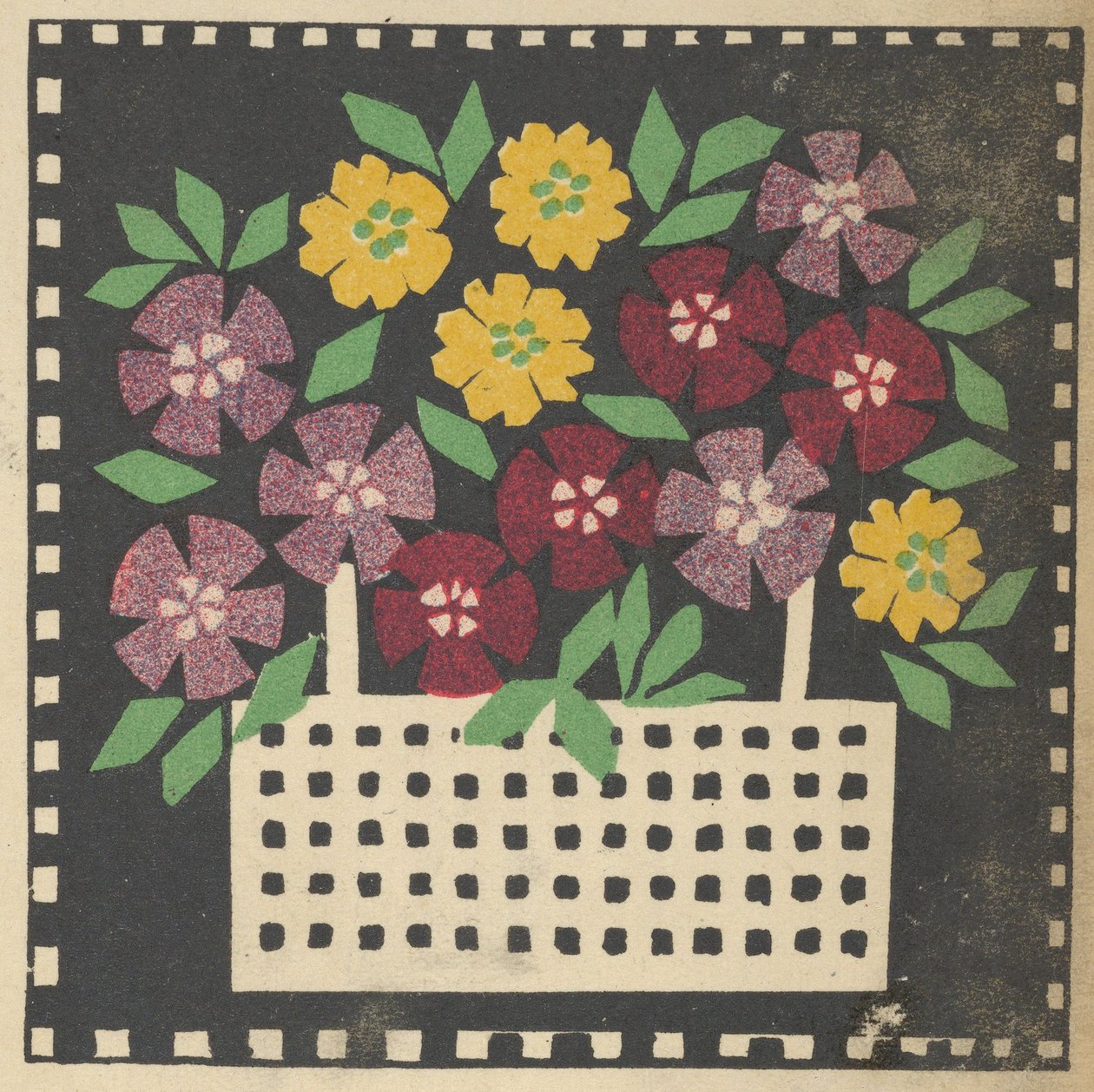 Kurv med blomster, 1907. af Leopoldine Kolbe
