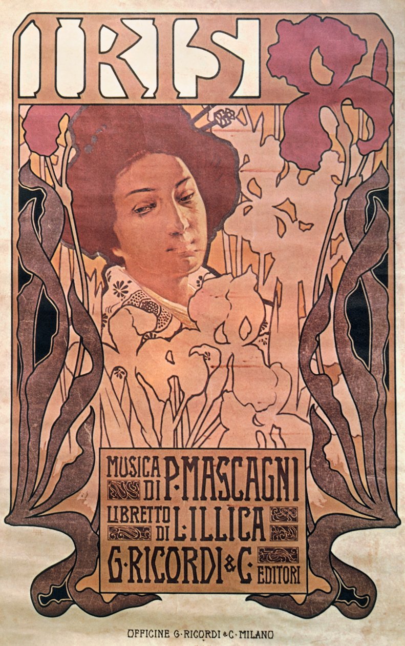 "Iris" af Pietro Mascagni af Leopoldo Metlicovitz