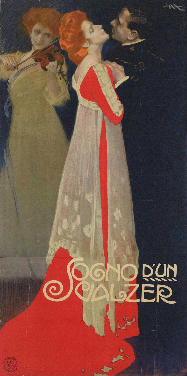Drøm om en vals, 1910. af Leopoldo Metlicovitz