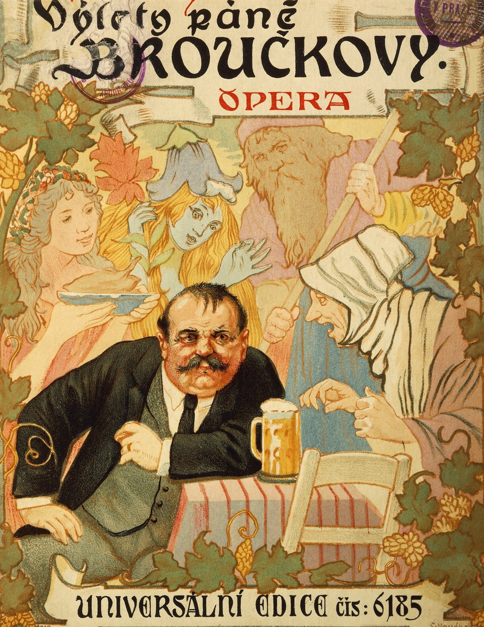 Titelsiden af Mr. Broucks rejser af Leos Janacek af Leos Janacek