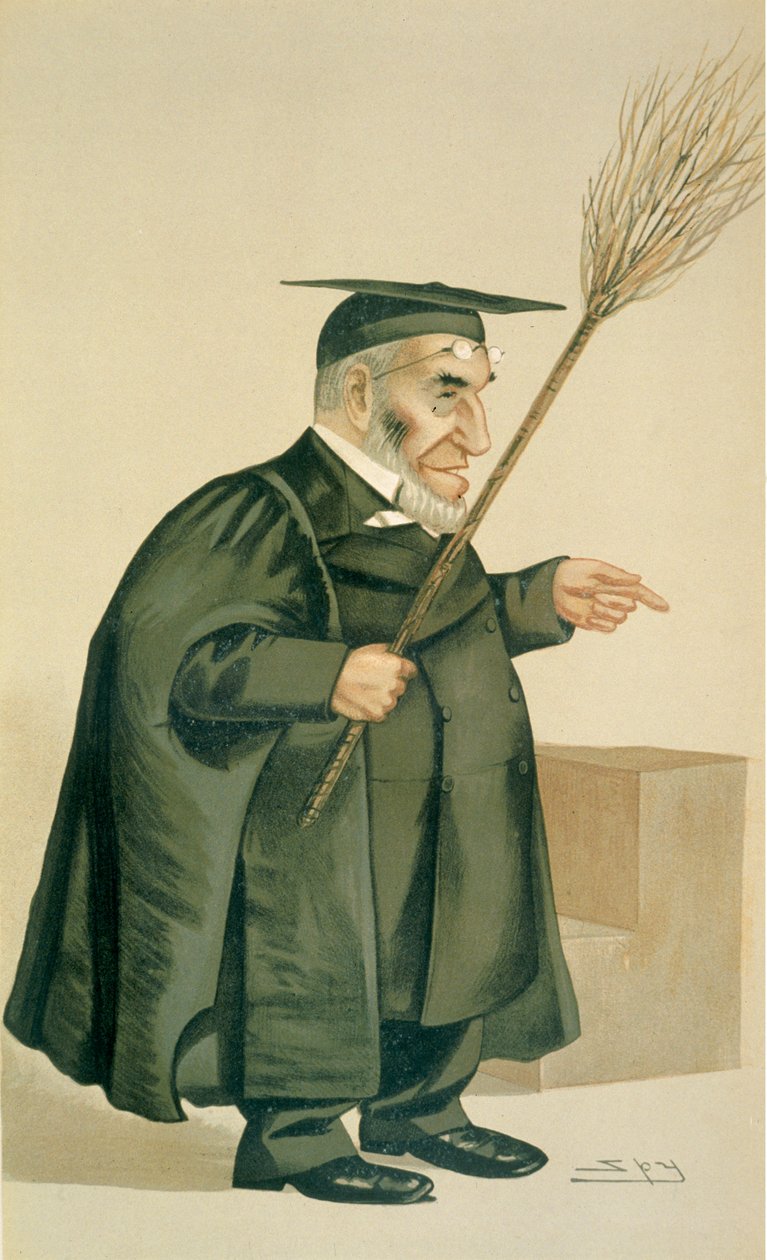 Pastor James Leigh Joynes, illustration fra "Men of the Day", offentliggjort i tidsskriftet "Punch", 1887 af Leslie Matthew Ward