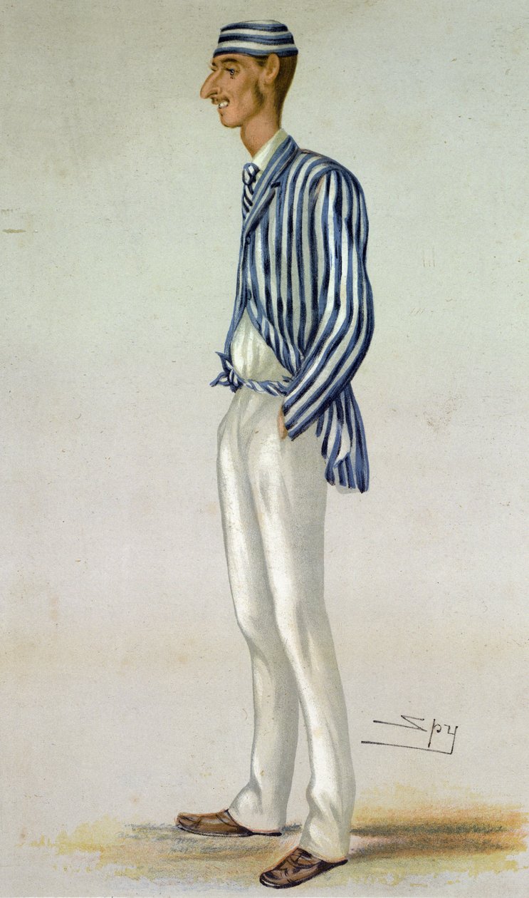 The Demon Bowler, fra "Vanity Fair", 13. juli 1878 af Leslie Matthew Ward