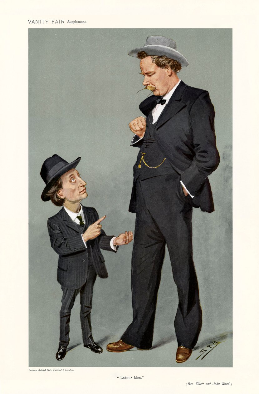 Ben Tillett og John Ward - portræt stående af Leslie Matthew (1851 1922) Ward