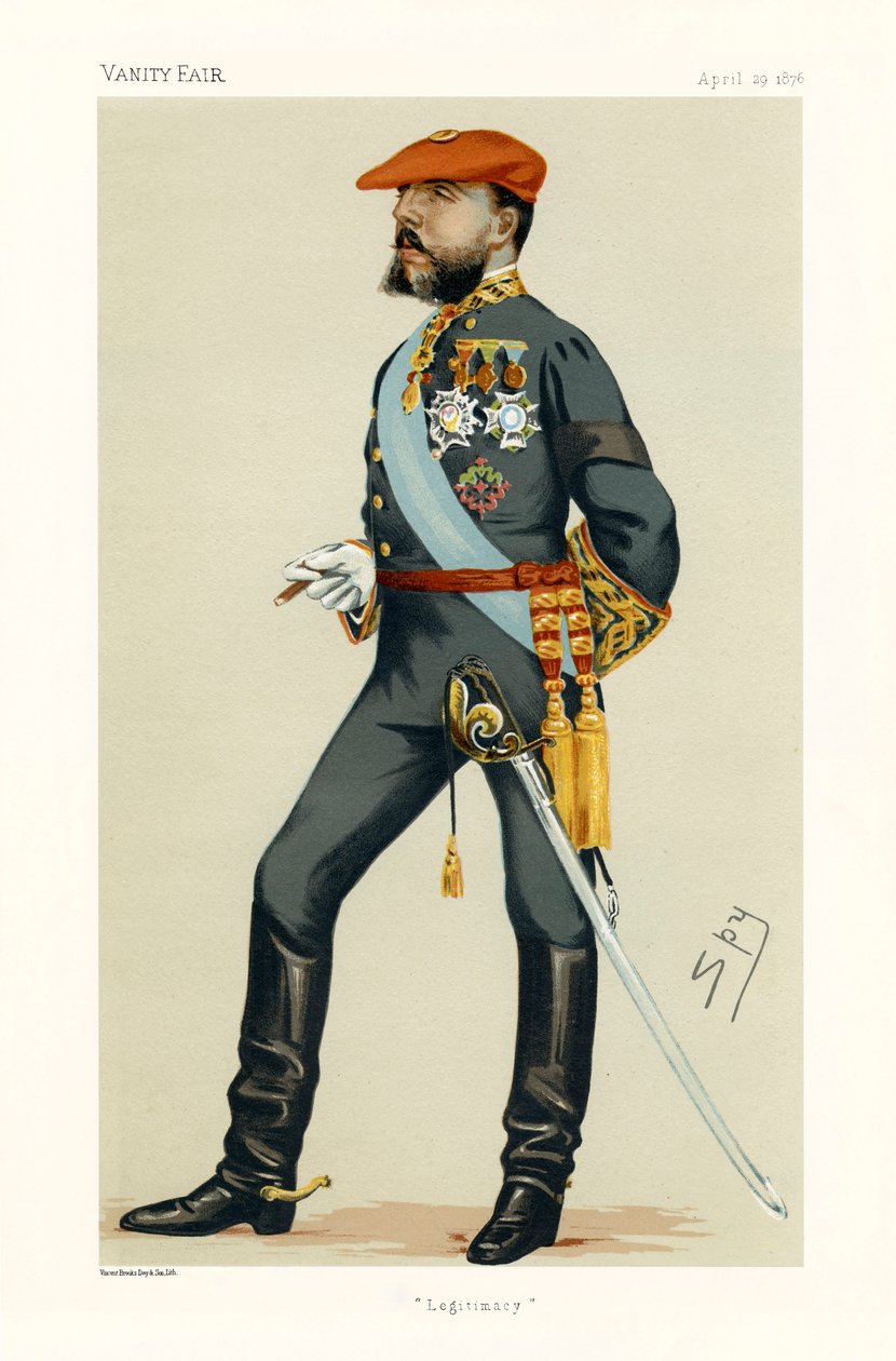 Don Carlos, hertug af Madrid - portræt stående af Leslie Matthew (1851 1922) Ward
