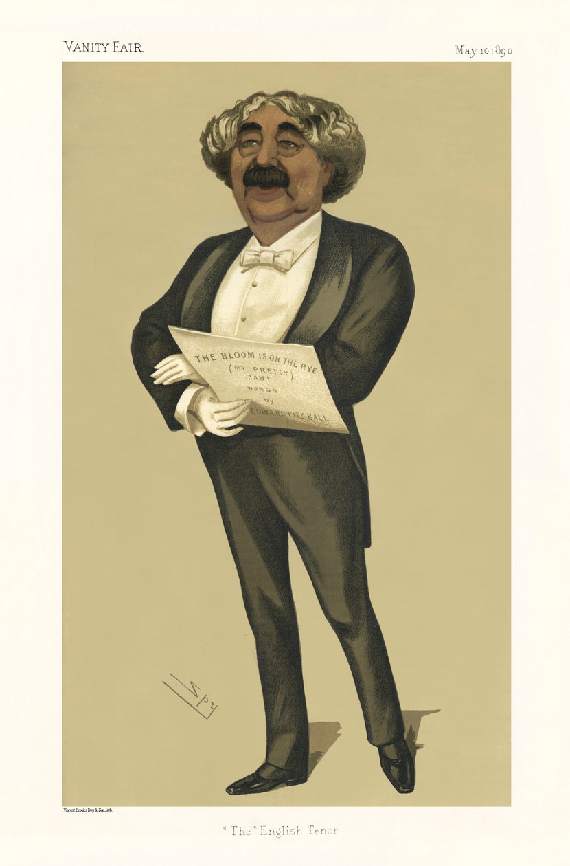 John Sims Reeves - pystykuva seisten af Leslie Matthew (1851 1922) Ward