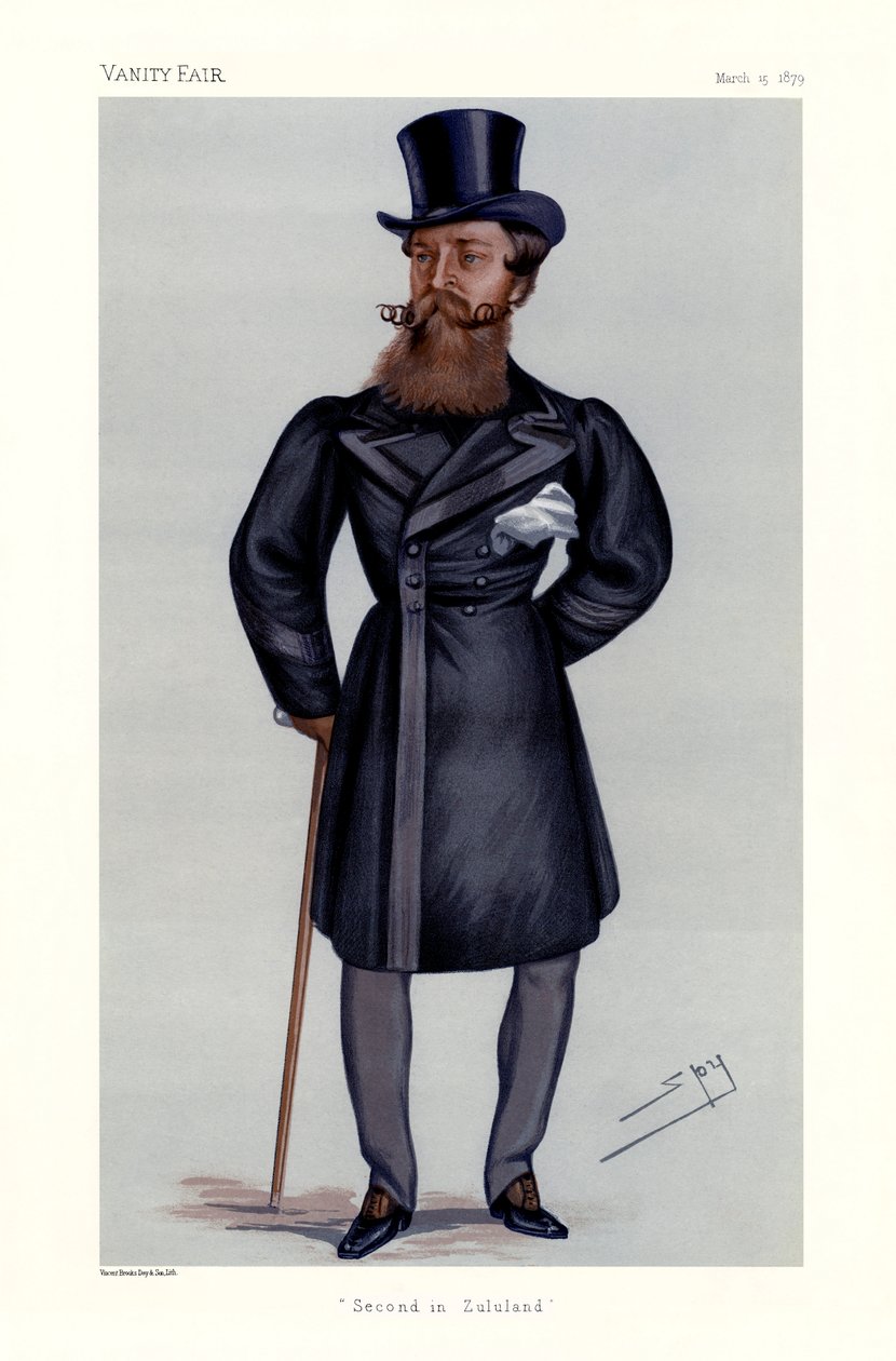 Generalmajor Henry Hope Crealock - portræt stående med stok og top hat af Leslie Matthew (1851 1922) Ward
