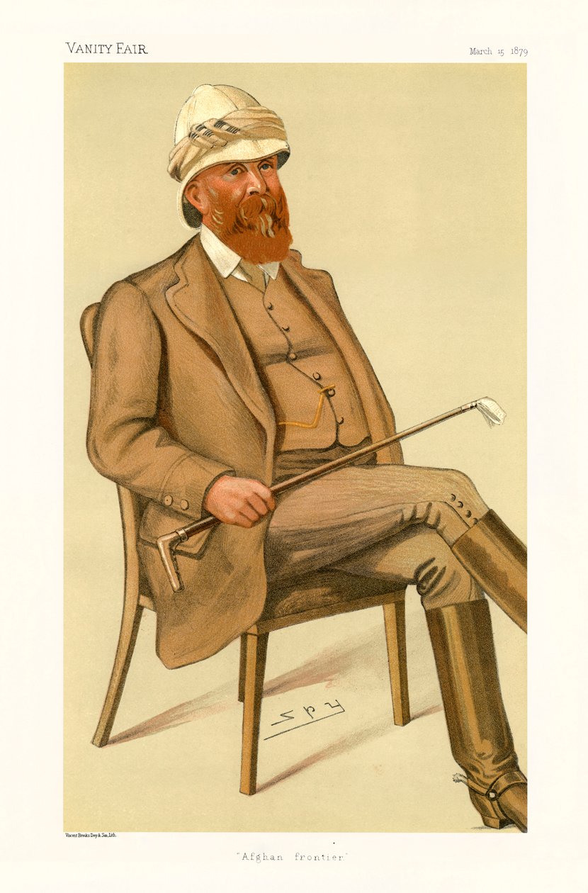 Generalmajor Sir Peter Stark Lumsden - siddende portræt af Leslie Matthew (1851 1922) Ward