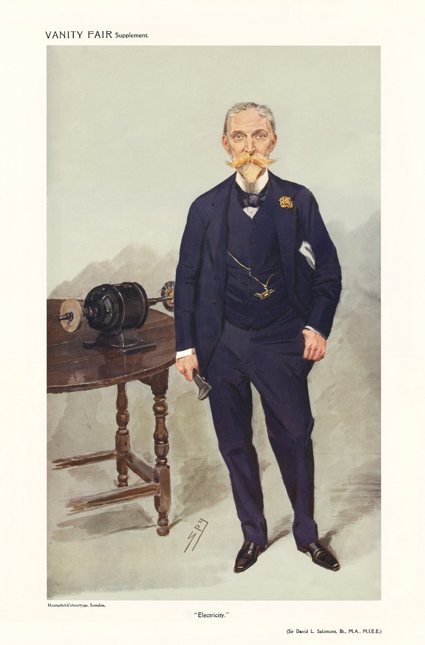 Sir David Lionel Goldsmid-Stern-Salomons - portræt stående af Leslie Matthew (1851 1922) Ward