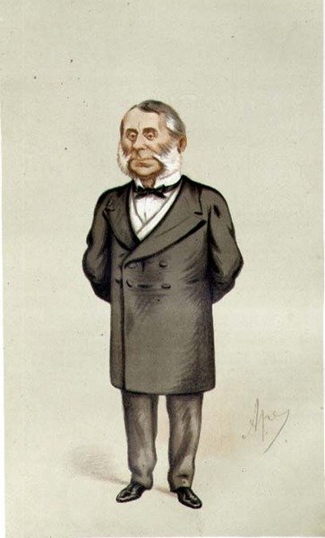 Sir Edward Watkin, "Spy"-tegning fra Vanity Fair, pub. 1875 af Leslie Matthew Ward