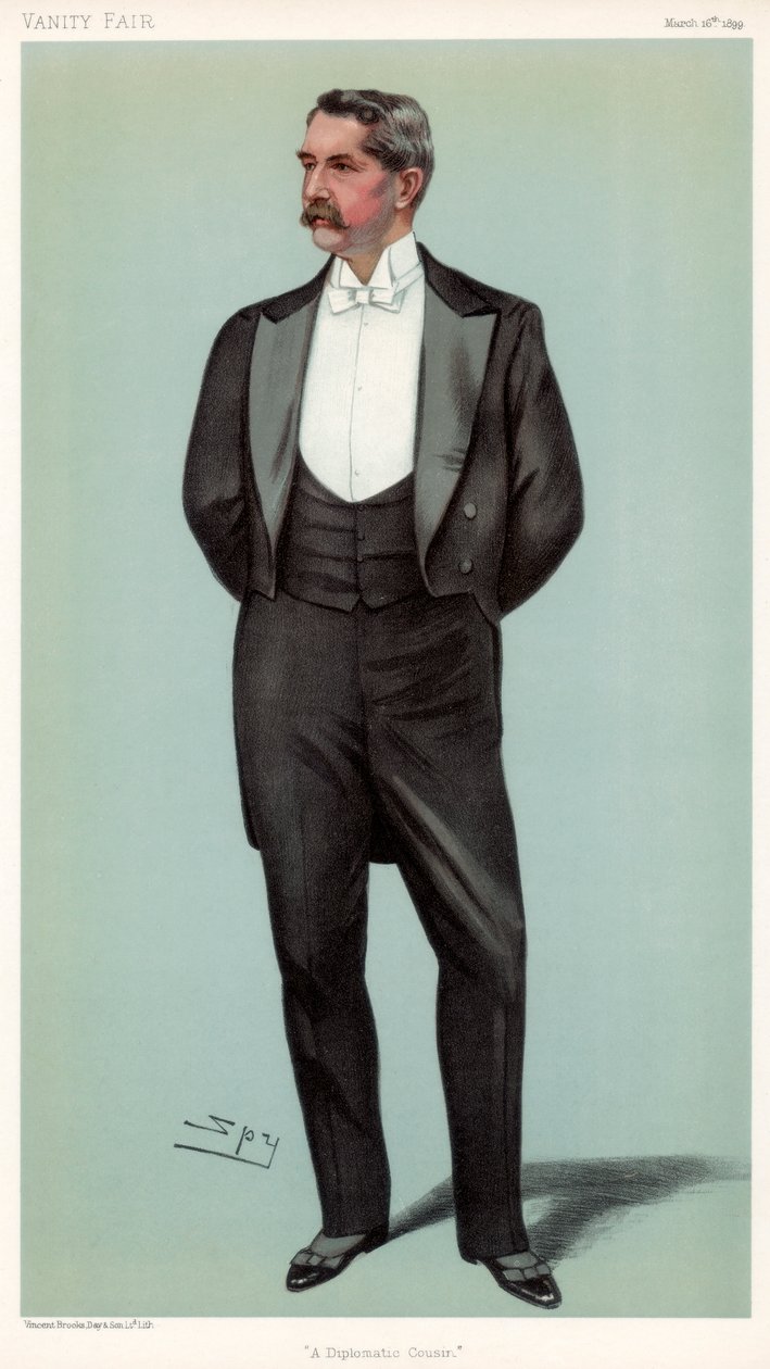 En diplomatisk fætter Henry White, amerikansk diplomat, 1899. af Leslie Matthew Ward