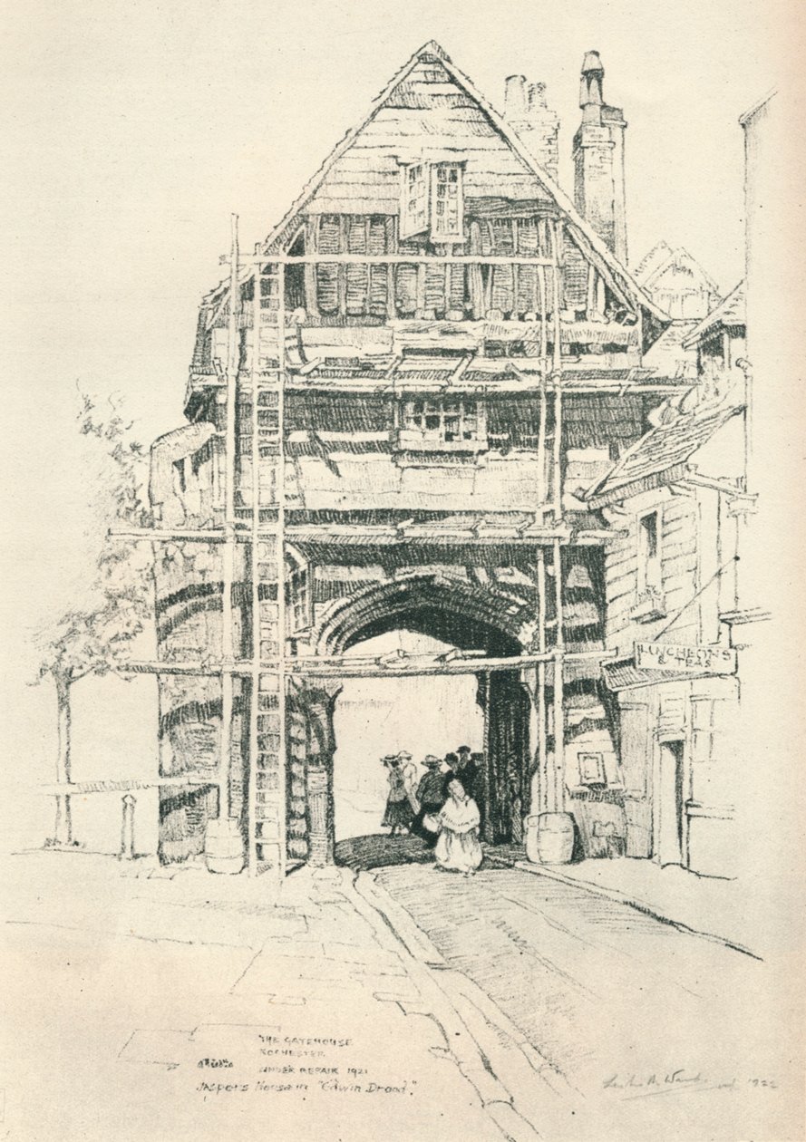 The Gatehouse Rochester, 1925 af Leslie Matthew Ward
