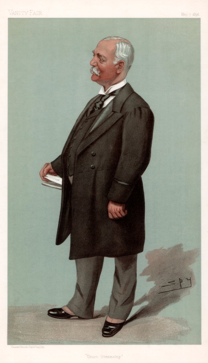 Union Steamship Sir Francis Henry Evans, britisk forretningsmand og politiker, 1896. af Leslie Matthew Ward