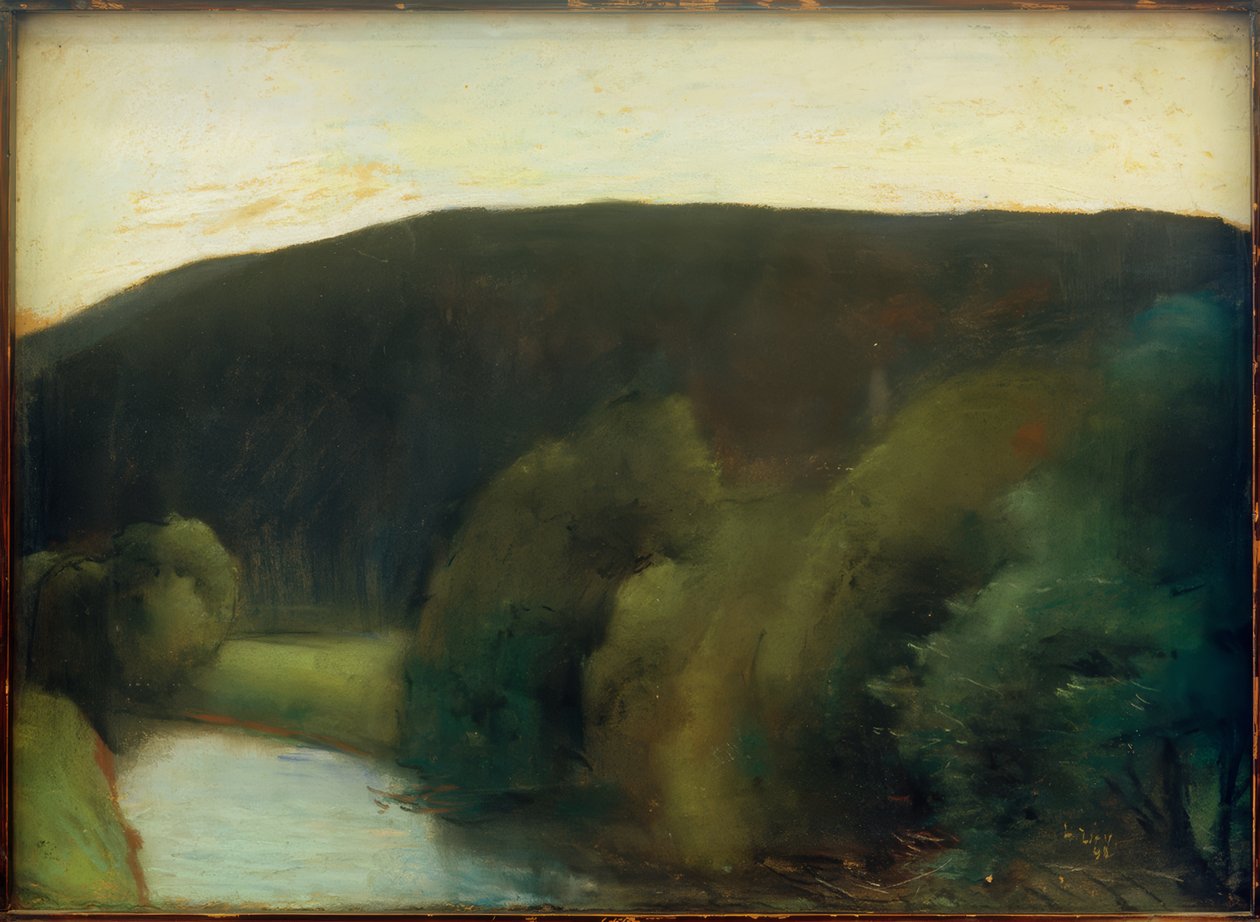 Bakket landskab af Lesser Ury