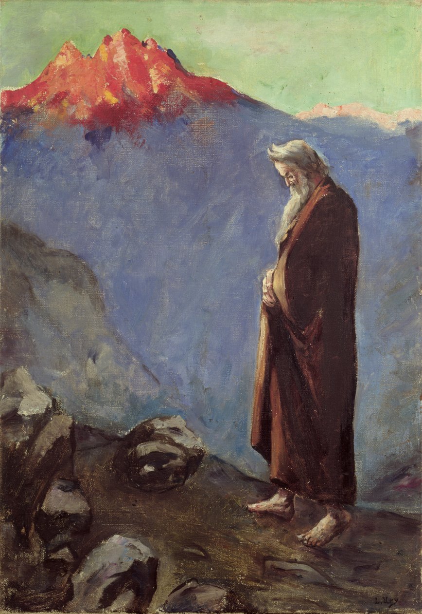 Moses (nærmer sig Sinai-bjerget), 1905-07 af Lesser Ury