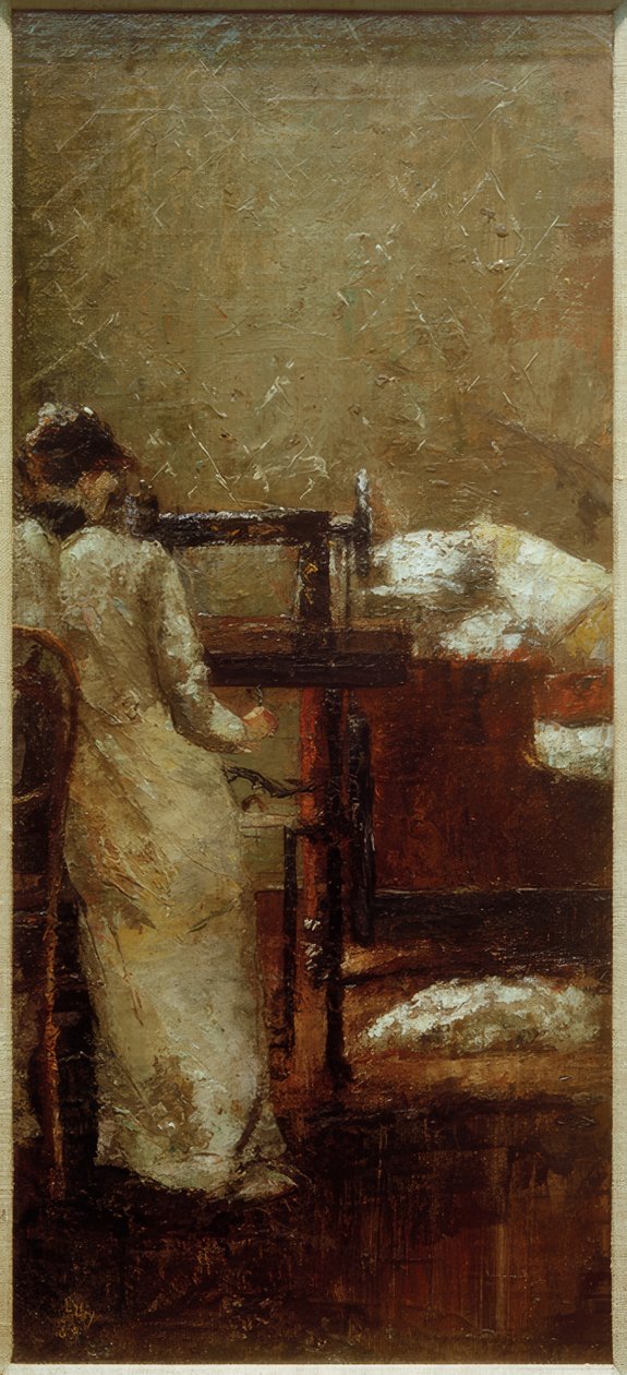 Kvinde ved symaskinen af Lesser Ury
