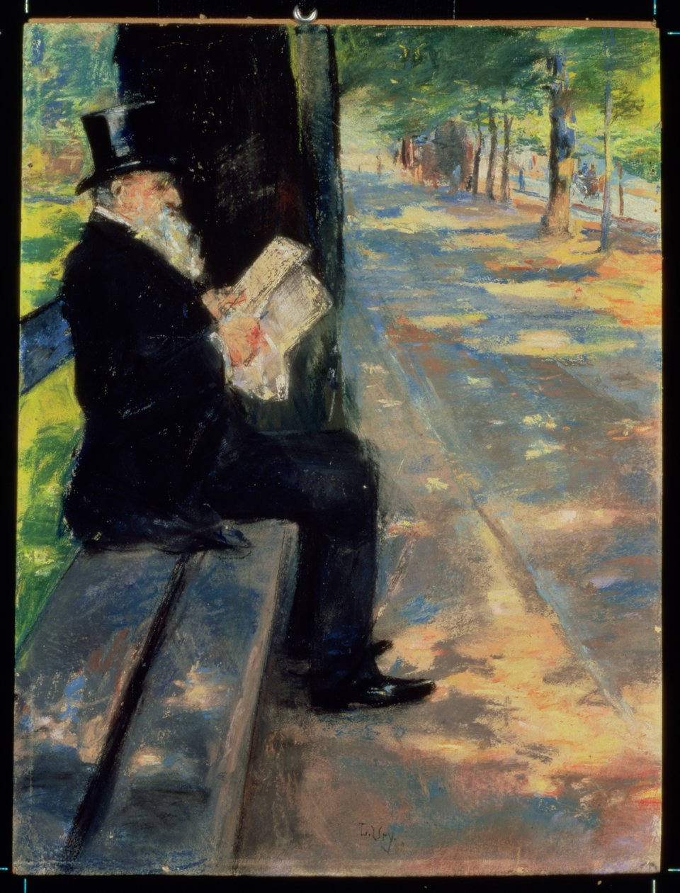Gentleman in a Zoo, ca. 1900 af Lesser Ury