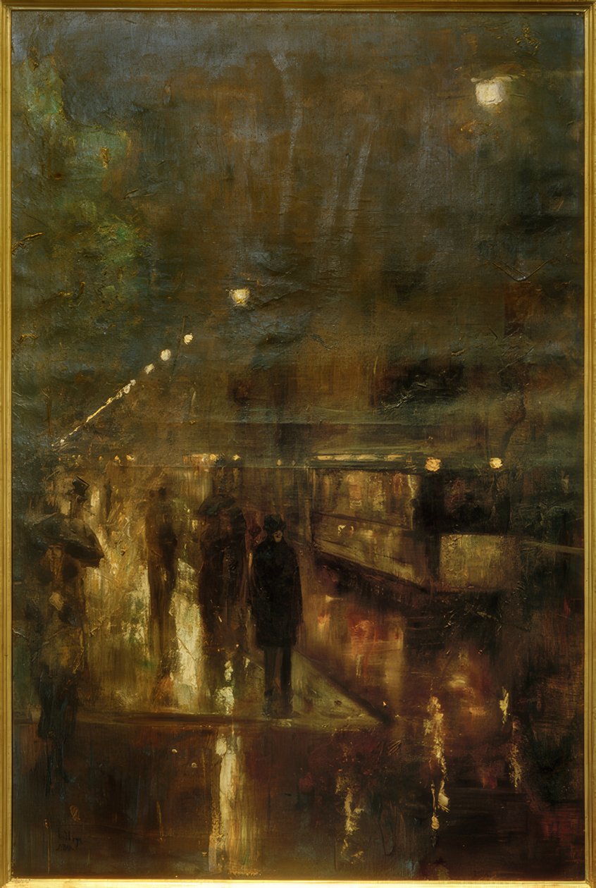 Nocturnal Berlin (Nollendorfplatz) af Lesser Ury