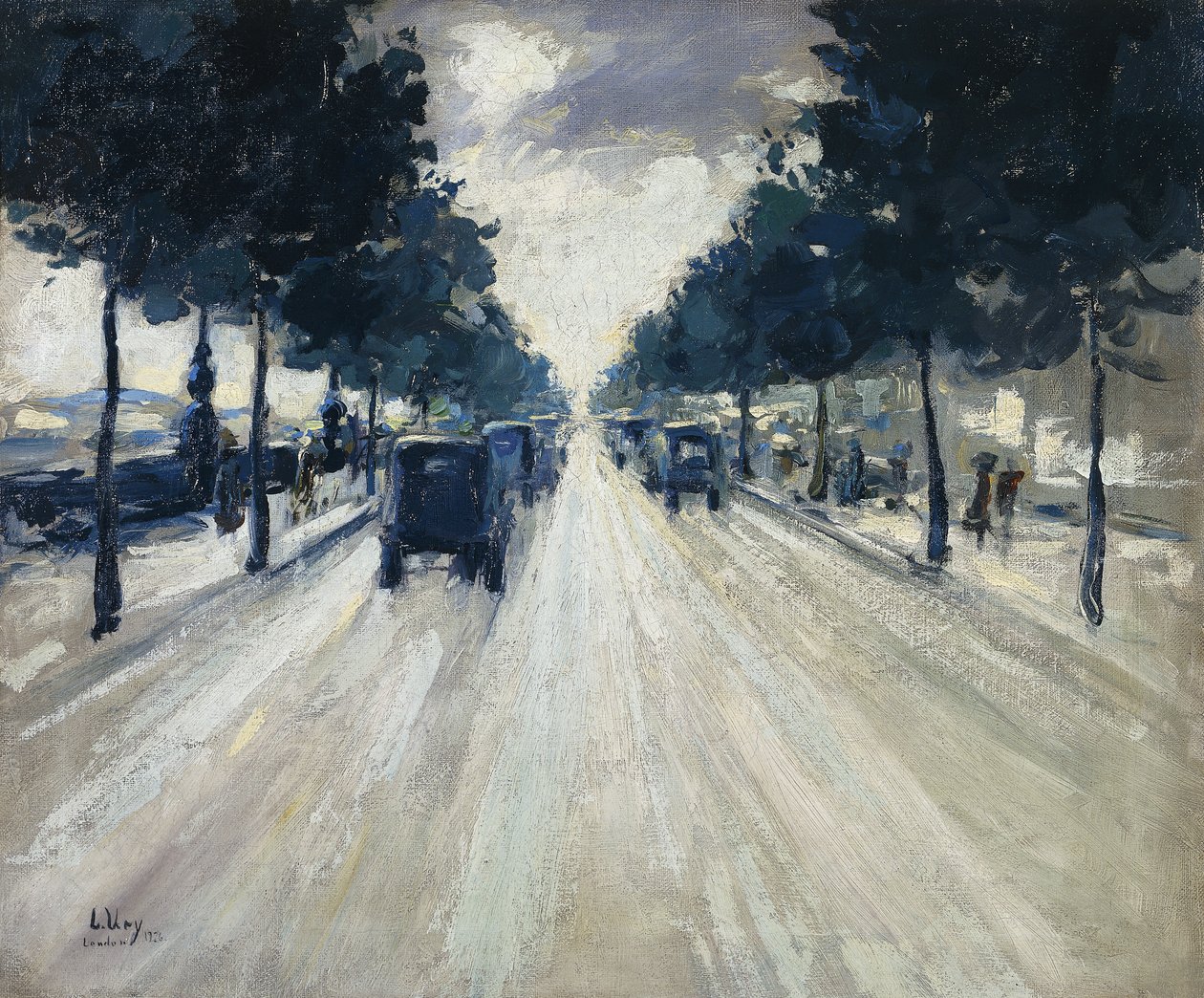 The Embankment, London, 1926 af Lesser Ury