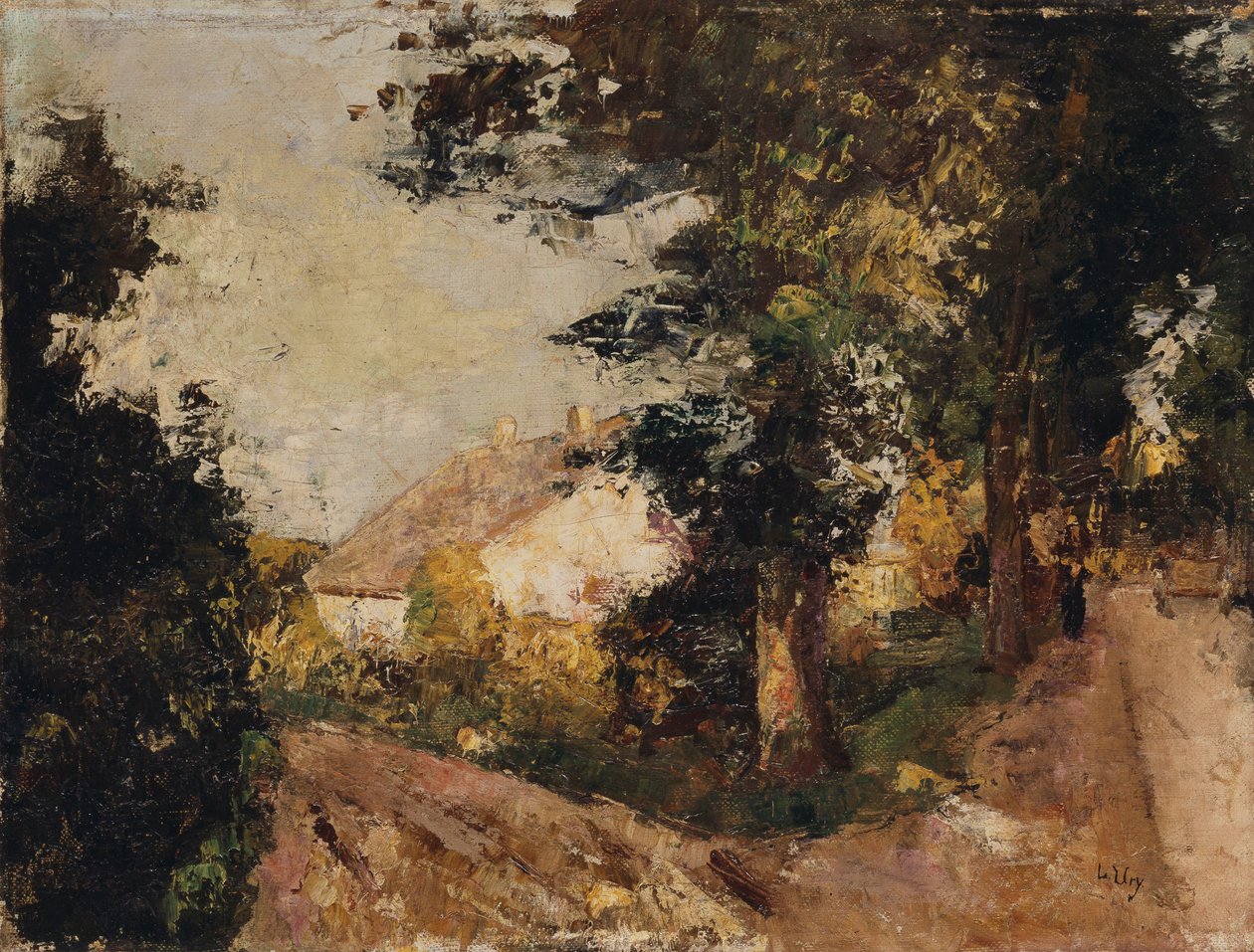 Landsbyen, 1885-1890 af Lesser Ury