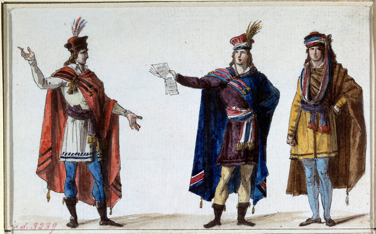 French Revolution: costumes of Republican magistrates. Prints of the brothers Lesueurdani af Lesueur Brothers