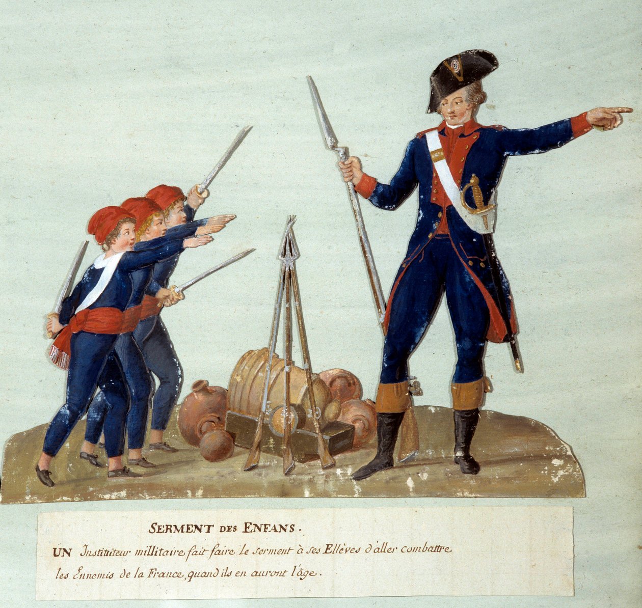 Den franske revolution i 1789: børnenes ed. Gouache des freres Lesueur (1700-tallet). Paris, Musée Carnavalet af Lesueur Brothers
