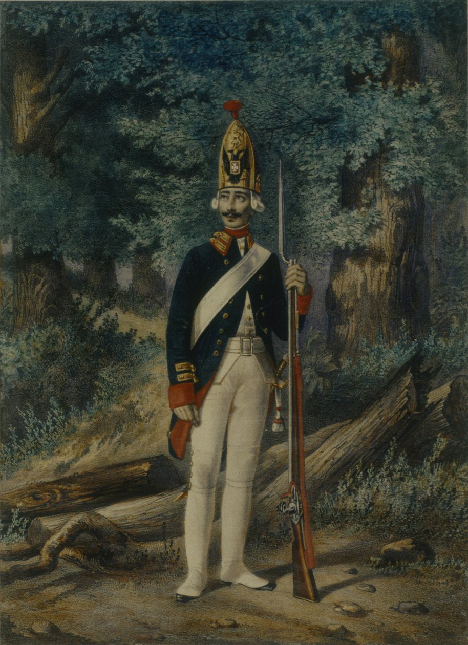Grenadier fra Preobrazhensky Regiment i 1800, 1840
