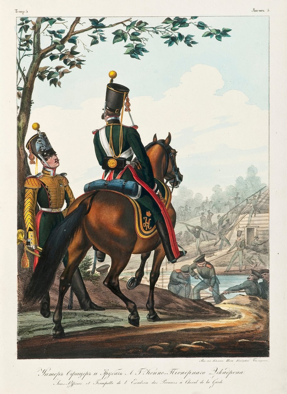 Under officer af Cavalry Pioneer Squadron, 1830-1840
