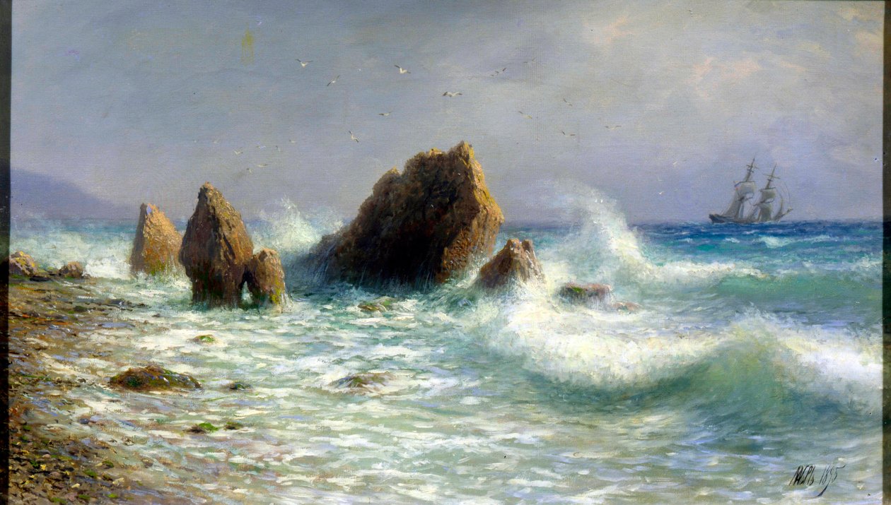 Ved Livadia-kysten, 1895. af Lev Felixovich Lagorio