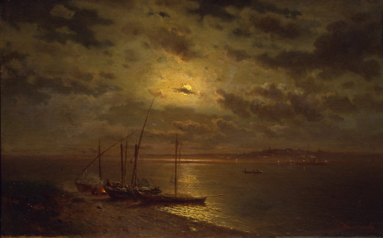 Månelys nat, 1870