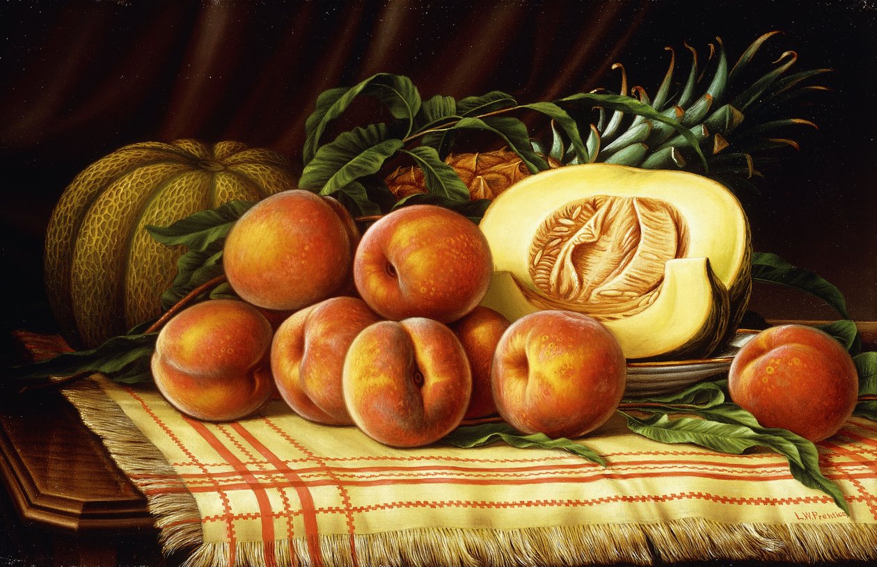 Meloner, ferskner og ananas af Levi Wells Prentice