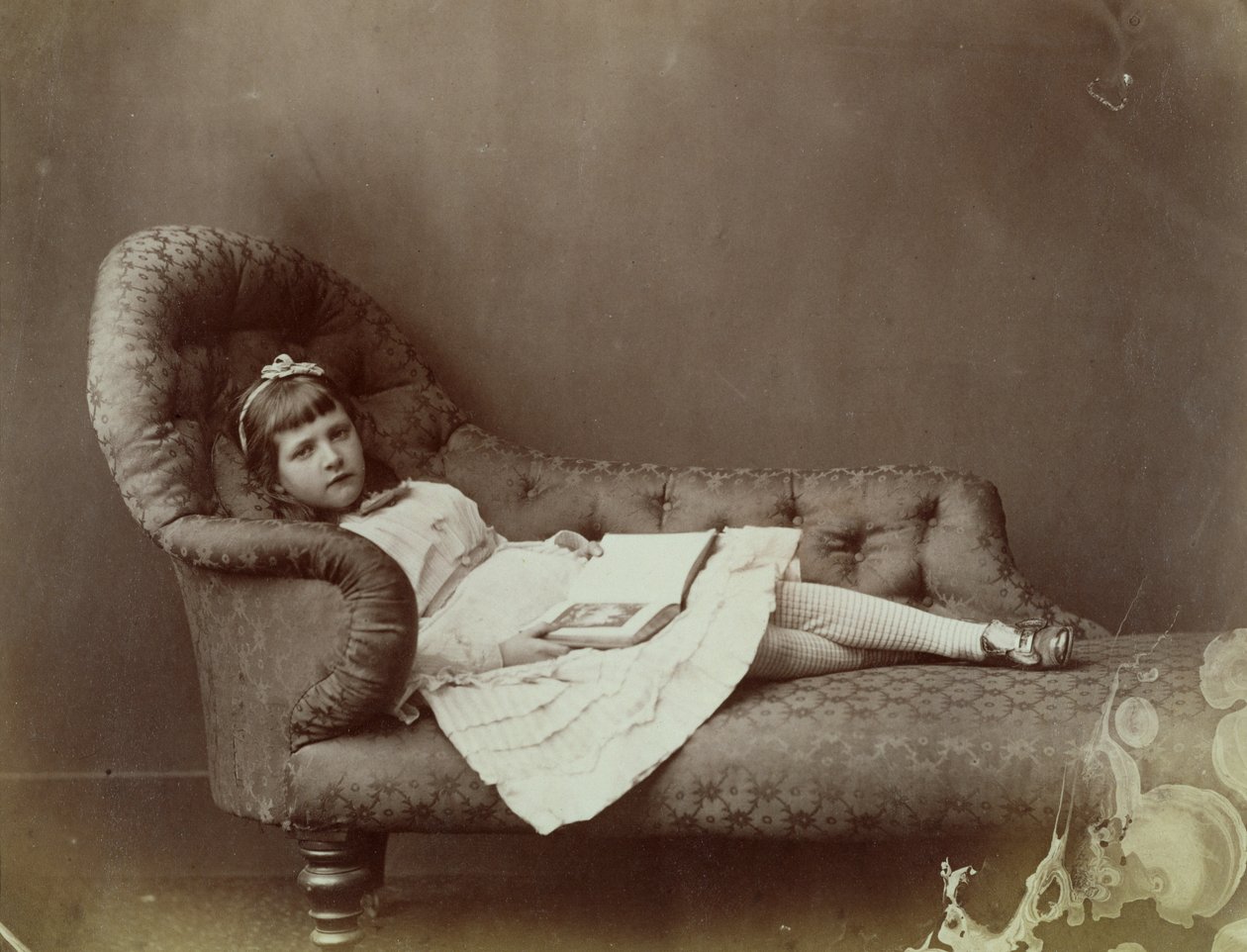 Portræt af Xie Kitchin (albumenprint) af Lewis Carroll